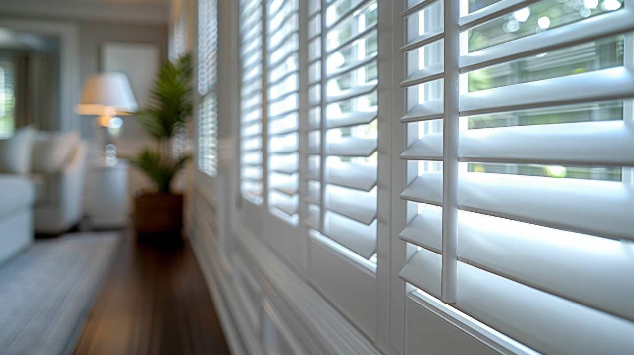 Shutters in a living room near Kenner, LA