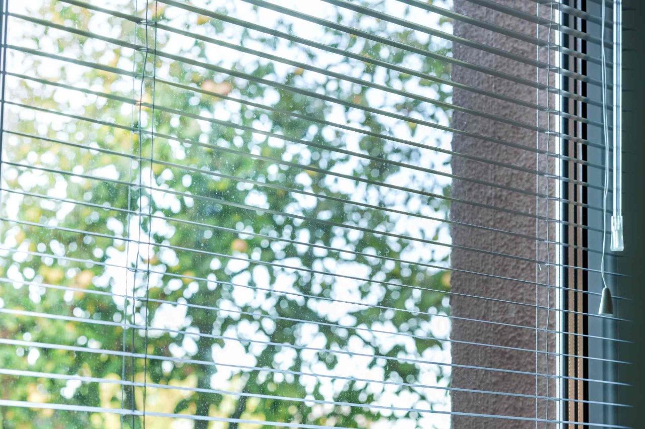 Metal blinds in a home near Kenner, LA.